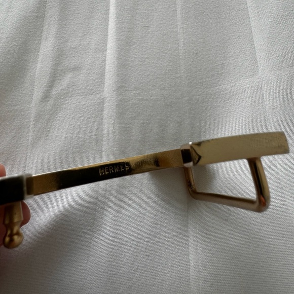 HERMES H Bar Buckle J Stamp 2006 Women's and Men's Belt - Picture 4 of 7